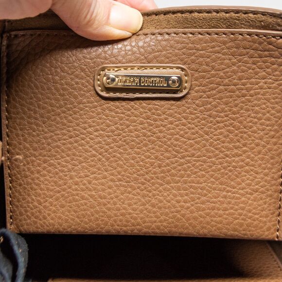 Large Brown Work Business Purse Big DREAM CONTROL Shopping Bag Crossbody Handbag - Picture 10 of 10